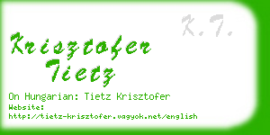 krisztofer tietz business card